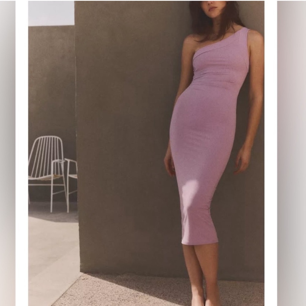 Zara asymmetric midi dress